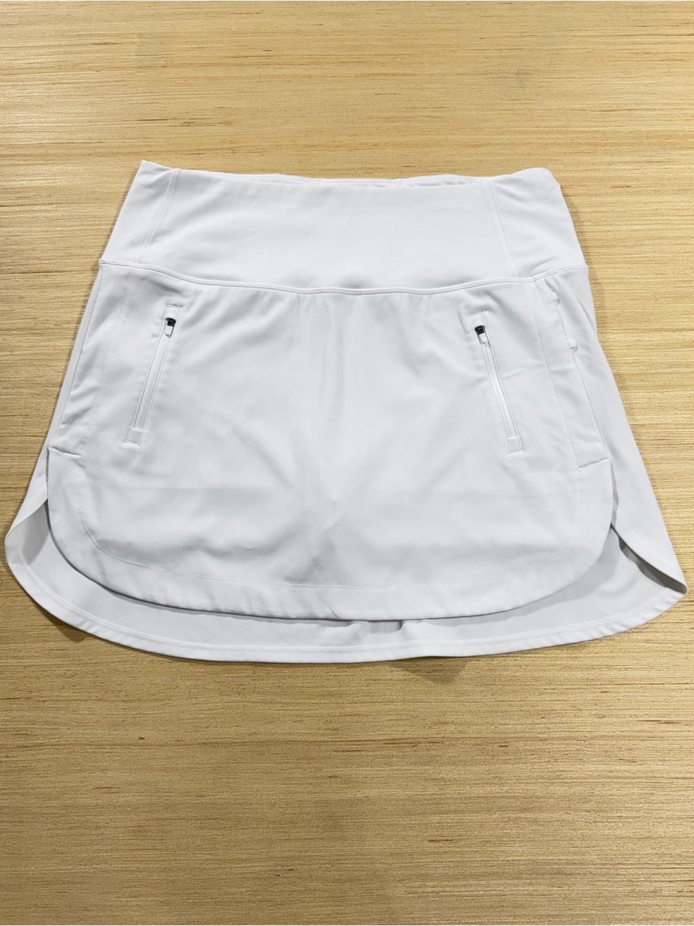 Athleta Fairway 16 Golf Skort Womens 1X White High Rise Zip Pockets